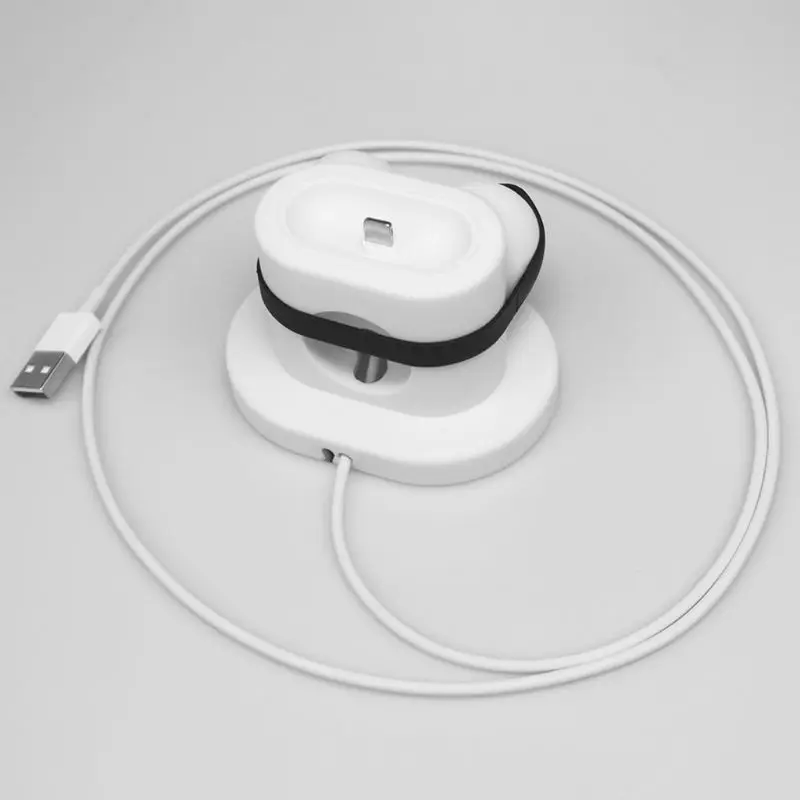 2 In 1 Charging Dock Station Soft Silicone Mini Portable Desk Charging Base Stand Holder for AirPods Case for iWatch Charger