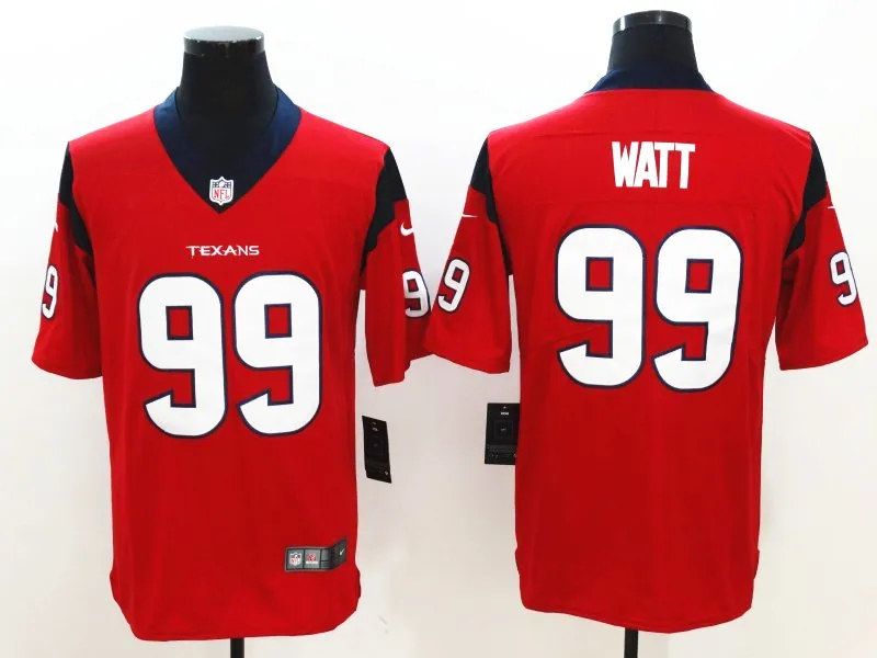 AS PICTURE Сшитые мужчины Хьюстон Deshaun Watson JJ Watt DeAndre Hopkins Vapor Untouchable Limited Jersey - Цвет: AS PICTURE