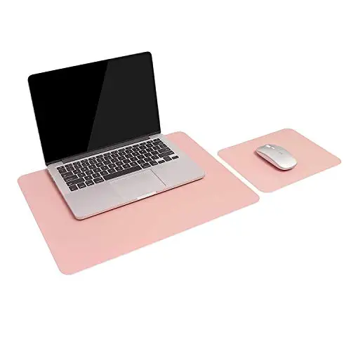 2 пачки коврика для мыши, YSAGi кожаный коврик для ноутбука, коврик для компьютера, коврик для мыши, офисный аксессуар, подарочный набор(серебро - Цвет: Pink