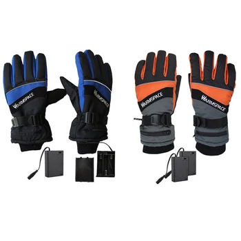 

1.1 Pair Winter Electric Thermal Gloves Anti-slip Waterproof Heated Gloves Battery Powered For Outdoor Motorcycle Ski