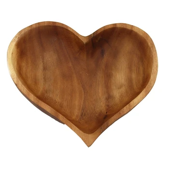 

Wooden Small Fruit Tray Solid Wood Tea Tray Dessert Coffee Tray Natural Dish Tea Tray Heart Shaped