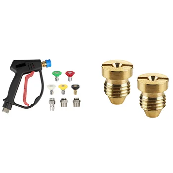 

2-Pack Foam Cannon Orifice Nozzle Tips, Thread Nozzle & 1set Pressure Washer-Gun Spray with 5 Spray Nozzles
