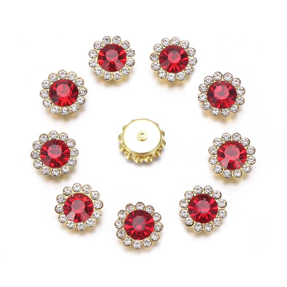 Garment Decorative Snowflake Flower Buttons Rhinestone Apparel Sewing Buckle Garment Decorative Snowflake Flower Buttons Rhinestone Apparel Sewing Buckle