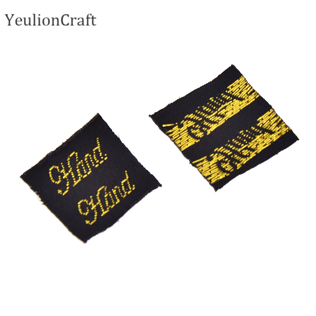 YeulionCraft 100 шт ручной работы тканевые этикетки для одежды Diy прямоугольные квадратные этикетки ручной работы Швейные материалы