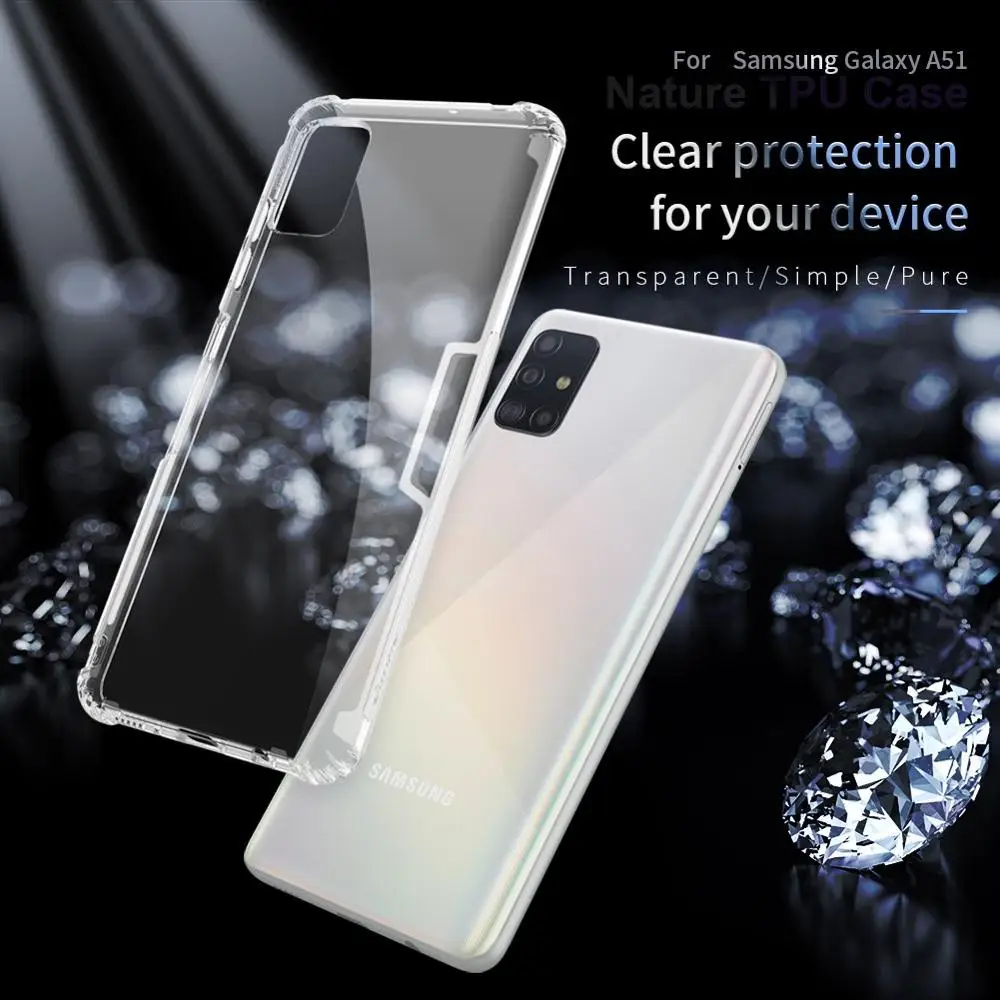 Оригинальный прозрачный противоударный ТПУ чехол NILLKIN для Samsung Galaxy A51|Бамперы| |