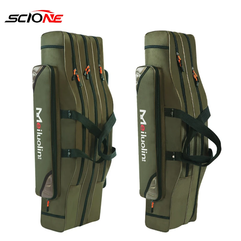 Canvas Fishing Bag Thicker 2/3 Layers 120cm Portable Fishing Tackle Bag