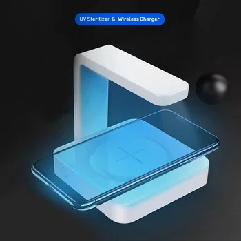 

UV Sterilizer Lamp Wireless Charger with Ultraviolet Sterilization Portable Smart Charger Disinfection Function UV Sterilizer