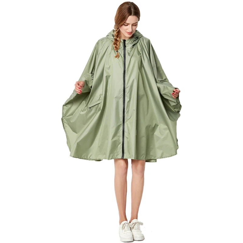 New-Fashion-Big-Size-Rain-Jacket-Women-Thin-Black-Rain-Coat-Poncho-Ladies-Waterproof-Clock-Raincoat (3)
