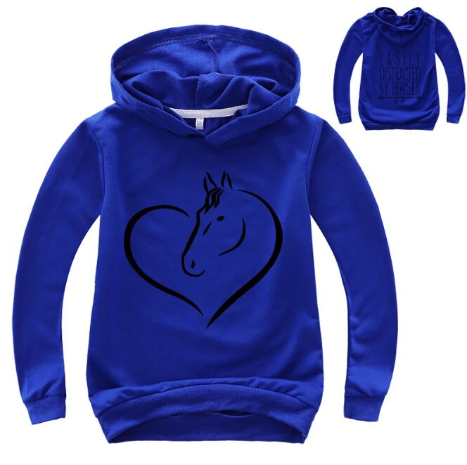 Hooded Sweatshirt Children Hoodie Children Sweater Cotton Hoodie Children Sweatshirt Toddler Sweatshirt Children Top Pullover Hoodie 2-14Y Fashion Printed Horse Hoodie Boy Long Sleeve Shirt Cildren Sweatshirts Girls Hoodies Children Coat Kids Clothes Streetwear