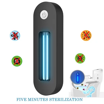 

Portable Toilet UV Lamp Bathroom Trash USB Port Mini UV Light Eliminator Cleaning Device Tool UV Germicidal Disinfection Lamp