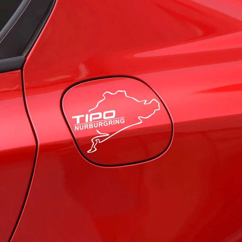 

Car Stickers Racing Nurburgring Auto Fuel Tank Cap Decals For Fiat Tipo Auto Reflective PVC Car Stickers And Decals Accessories