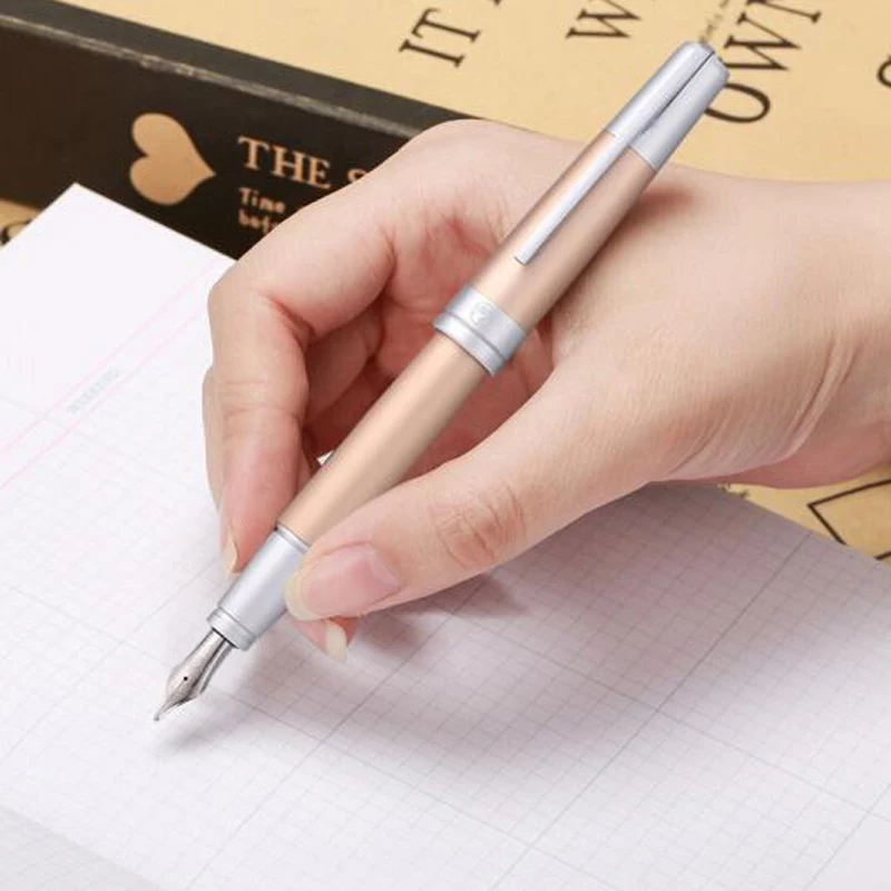 

Picasso 961 Golden Simmel Gate Bridge Aluminum Super Smooth Fountain Pen Iridium Fine Nib For Office & School With Gift Box