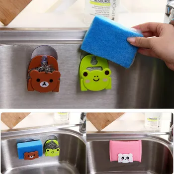 

Cartoon Kitchen Sponge Rag Storage Rack Multi-Purpose Sink Storage Shelf Suction Cup Bathroom Sundries Rack bathroom organizer
