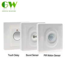 Датчик PIR Detector Smart Switch Licht & Sound & Menschlichen Körper Infrarot Sensor Schalter AC100-250V Hause Beleuchtung Schalter Auto Auf/Off