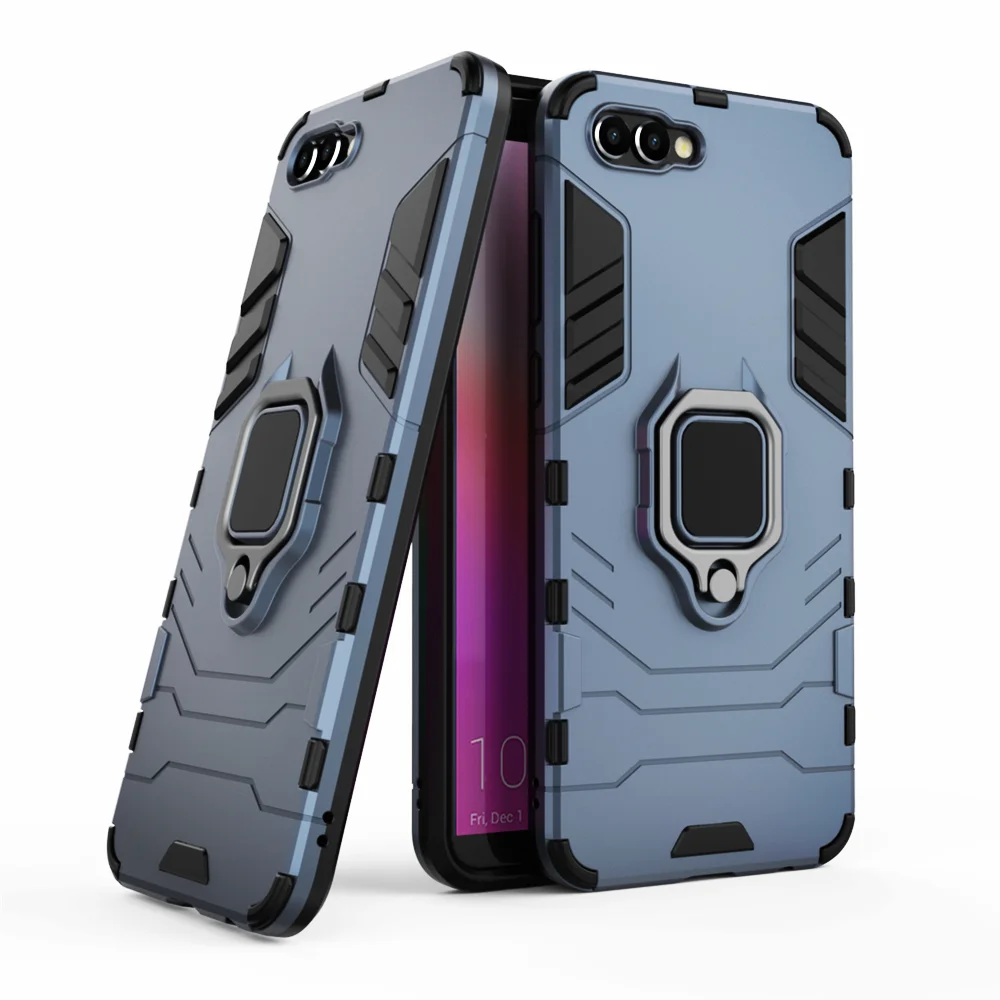 Per Huawei Honor V10 Visualizza 10 Custodia Antiurto Supporto Per Anello Paraurti Silicone + Pc Cover Per Telefono Per Huawei Honor 10 Visualizza 10 H