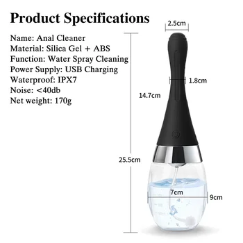 Fully Automatic Enema Cleaning Container Vagina & Anal Cleaner Douche Bulb Design Silicone Health Tool Sex Toys For Woman/Man 2