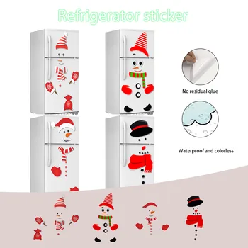 

1 Set Christmas Themed Lovely Snowman Magnetic Fridge Sticker Waterproof Wall Sticker Creative Refrigerator Sticker Home Decor