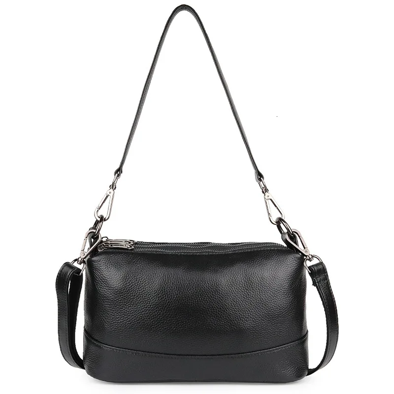 

Leather Woman Layer Cowhide Zipper 2019 Concise Single Shoulder