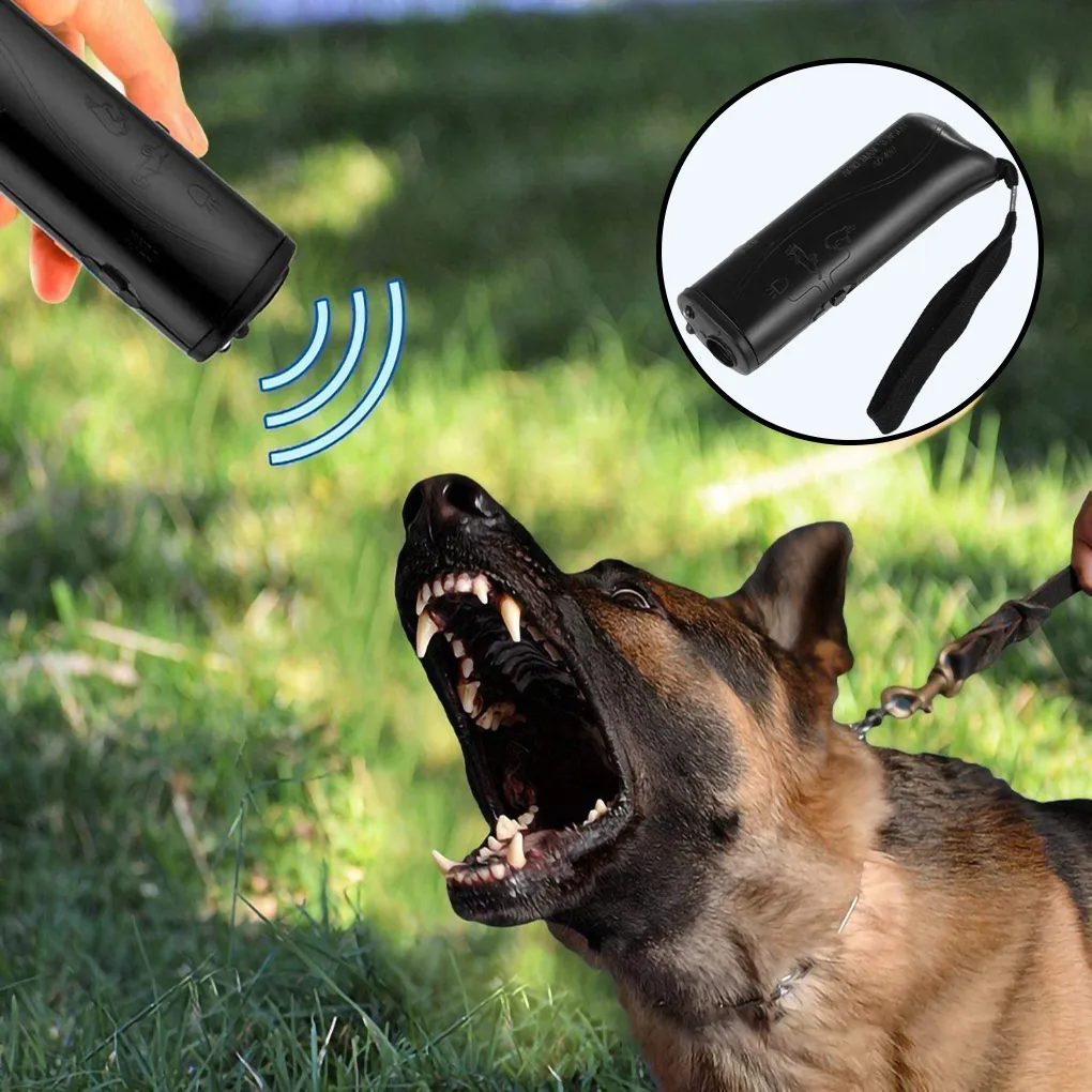 Pet Dog Repeller Anti Barking Stop Bark Training Device Trainer LED Ultrasonic 3 in 1 Anti Barking Ultrasonic dog repeller