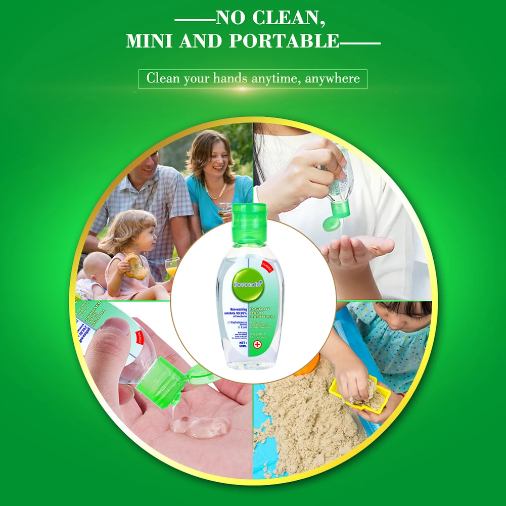 Hand Cleaning Gel Portable Hand Sanitizer Anti-Bacteria Non-Rinse Instant Waterless  Hand Soap for Home Outdoor, 50ml