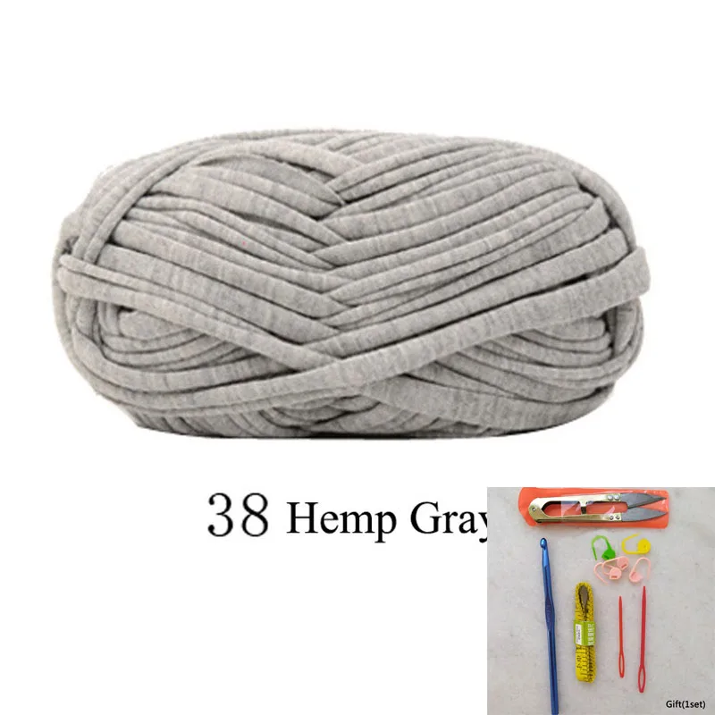 Hemp gray 3 рулона Meetee радиоантенна крючок для пряжи сумка ручная трикотажная Подушка тканый ковер ручной Diy тканая шерсть вязание крючком с набором инструментов - Цвет: Hemp gray