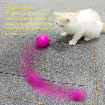 

Electric Pet Cat Ball Toy Wireless Remote Control 360 Degrees Automatic Rolling Interactive Scroll Funny Smart Toy for Dogs Cats