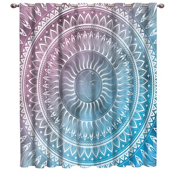 

Mandala Datura Buddhism Ethnic Room Curtains Large Window Curtain Lights Living Room Blackout Outdoor Bedroom Fabric Decor Kids