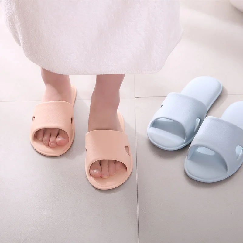 

Japanese Style Couples Bath Anti-slip Slipper Indoor Soft-Sole Plastic Sandals Foldable Travel Nursing Bathroom Drag