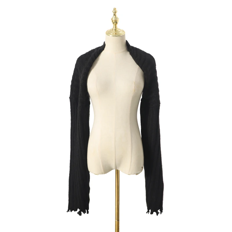 [LIVIVIO] реглан длинный рукав вязаная кофта женские короткие свитера корейская модная одежда High Street
