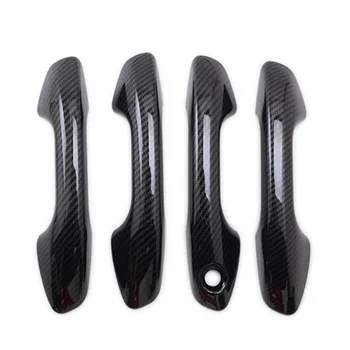 

ABS Chrome Carbon Fiber Door Handle Cover Trims Car Decoration Styling Accessories For Kia Rio 4 X-line 2017 2018 2019 2020