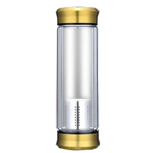 400 мл стеклянная бутылка для воды с ситечком для чая и заварки чая с двойными стенками Стеклянная бутылка бесплатно для разборки золота