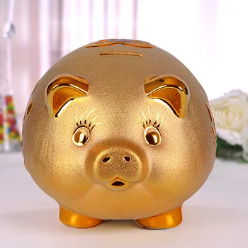 

Piggy Bank Home Decor Lovely Ceramic Money Safe Figurine Ornaments Money Saving Box Birthday Gifts 50AA012
