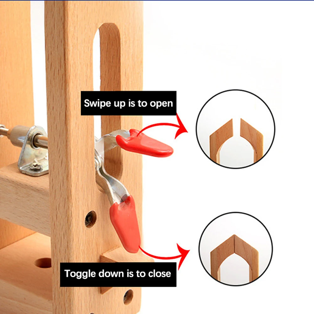Leather Hand Stitching Fixture Wooden Fix Clamp Sewing Tool DIY