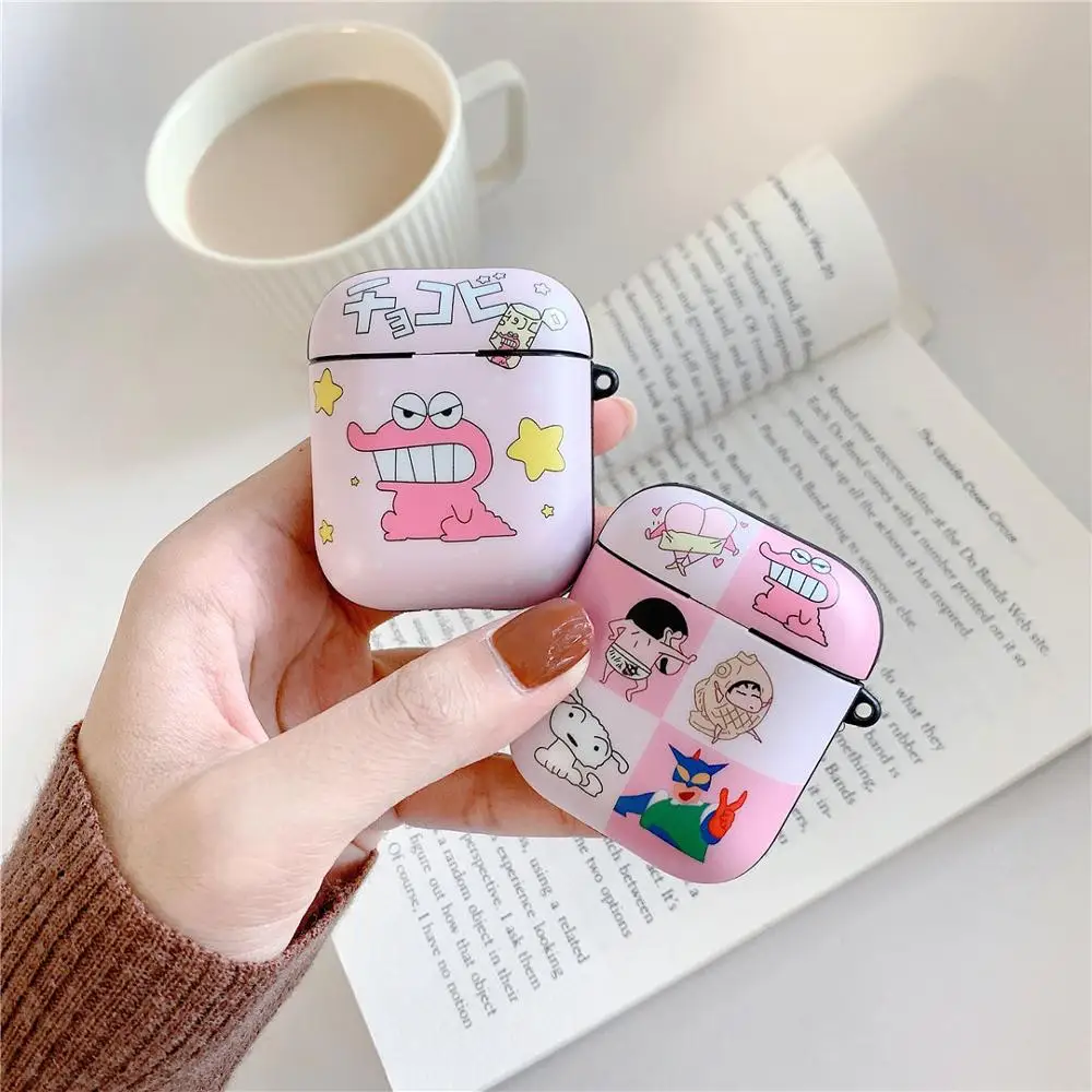 

cute dinosaur Crayon Shinchan funny soft For Apple new Airpods 1/2 Shockproof Cover wireless Bluetooth Earphone protective case