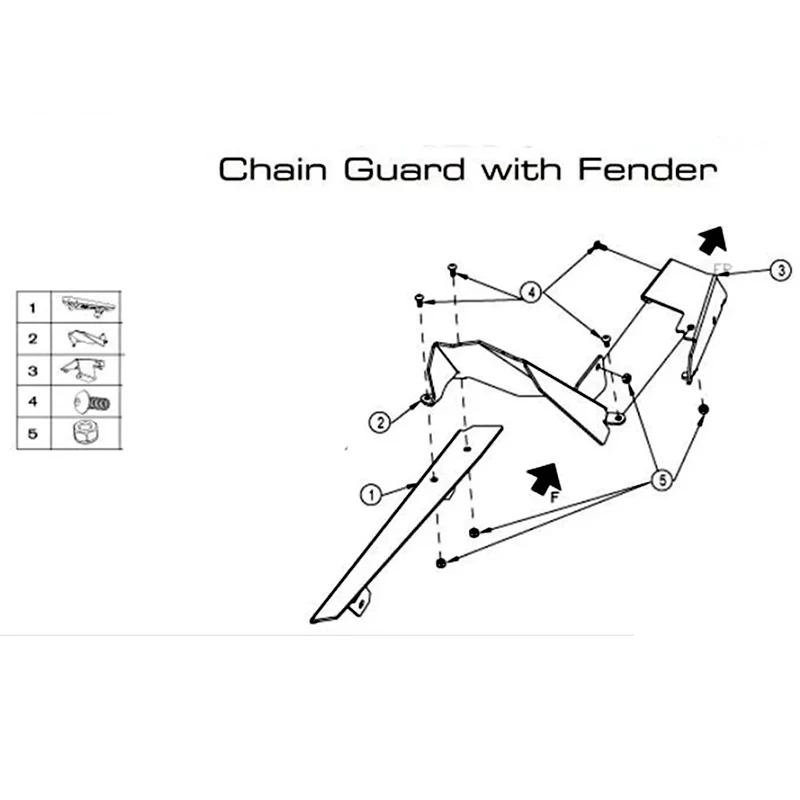 Rear Fender Set Refit Plate Mudguard Tire Wheel Hugger Mud Splash Guard Fairing (8)