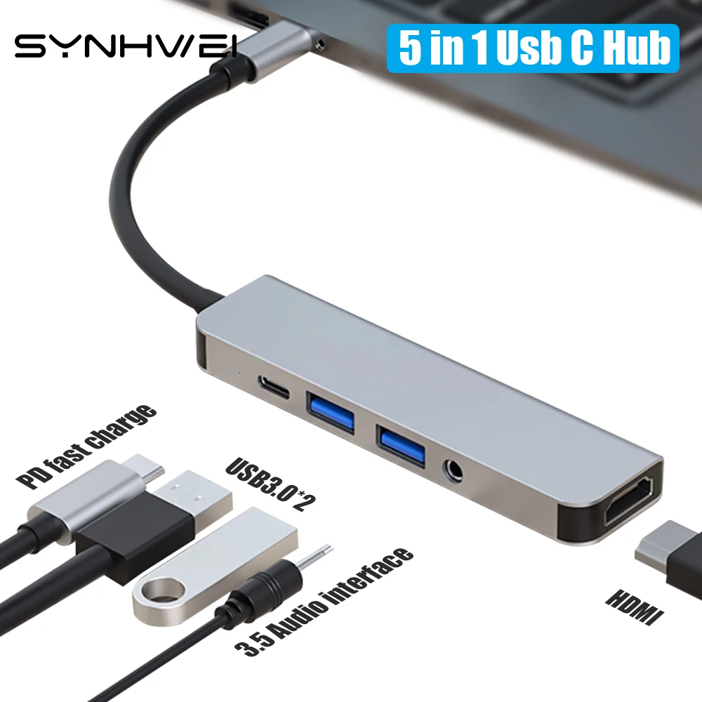 Док-станция 5 в 1 USB C HDMI 4K PD | Компьютеры и офис