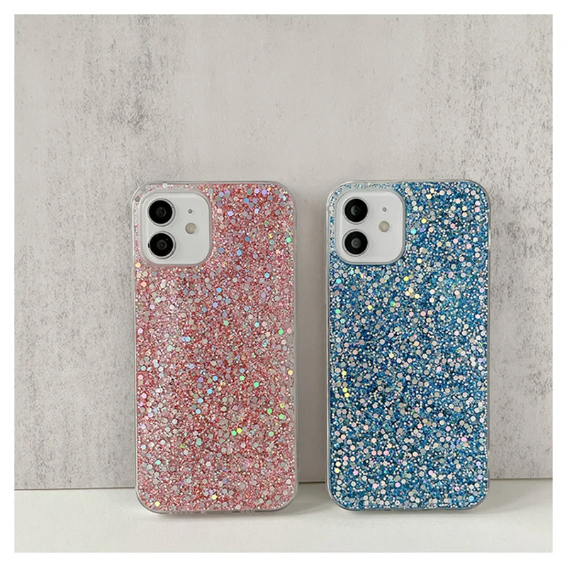 Luxury Glitter Sequin Shining Bling Silicone Soft Phone Case