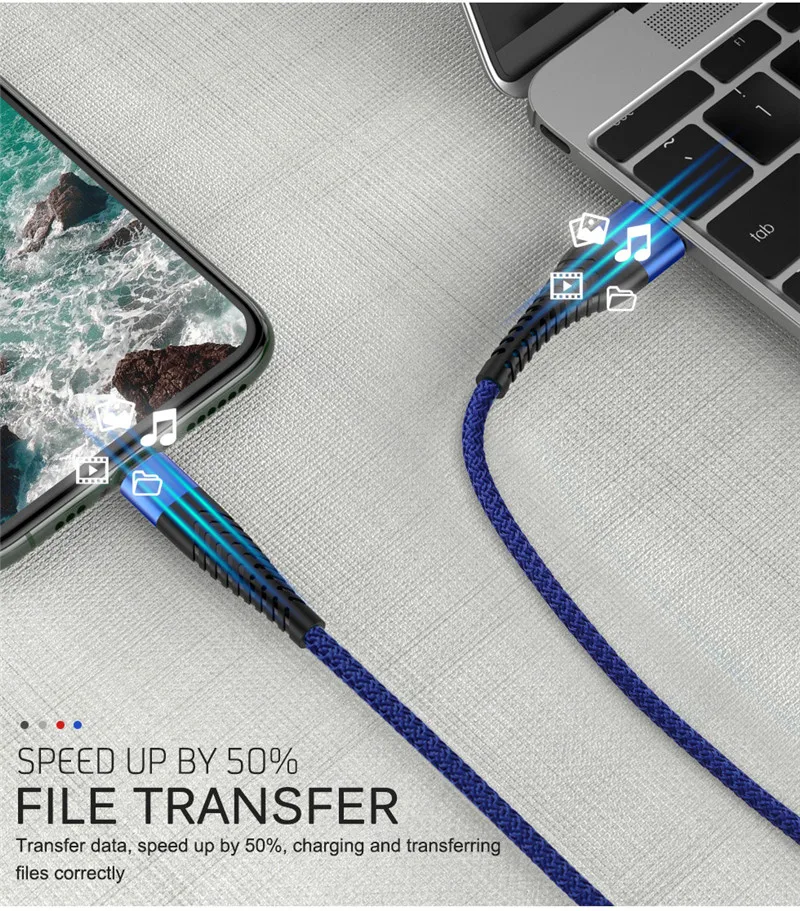 20 см 1 м 2 м 3M кабель Micro USB для передачи данных быстрое зарядное устройство Шнур Microusb для samsung S7 S6 Xiaomi Redmi Note 5 Pro Android телефон длинный провод