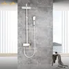Luxury Nordic white shower simple hot and cold shower set household shower wall mounted white gold Shower crane ► Photo 1/6