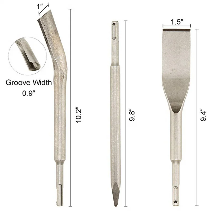 SDS Plus молоток долото набор, роторный молоток SDS Биты Набор 6 шт. в том числе