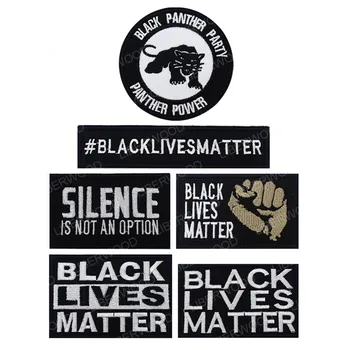 

BLACKLIVESMATTER HOOK LOOP Patch Black Lives Matter Movement Equality Social Patch badge SILENCE is not an option patch
