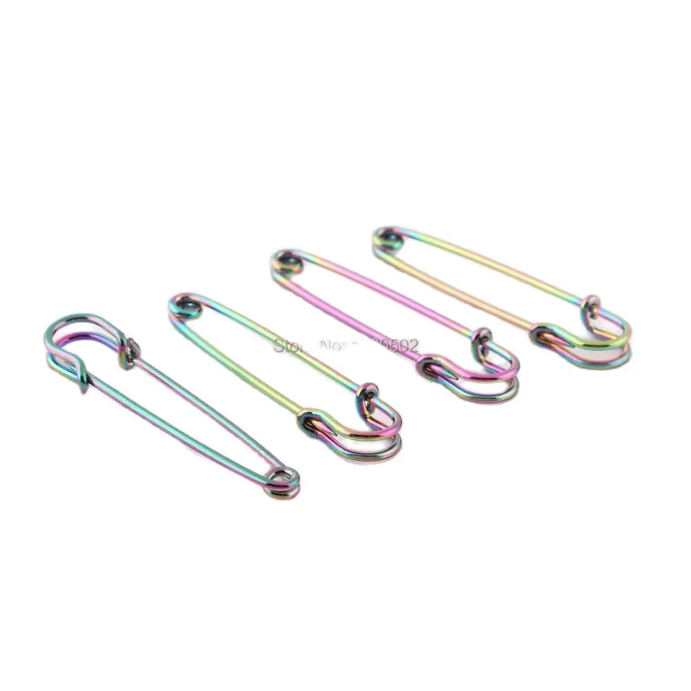 Rainbow Safety Pins 10pcs Colorful Charming Safety Pins Metal