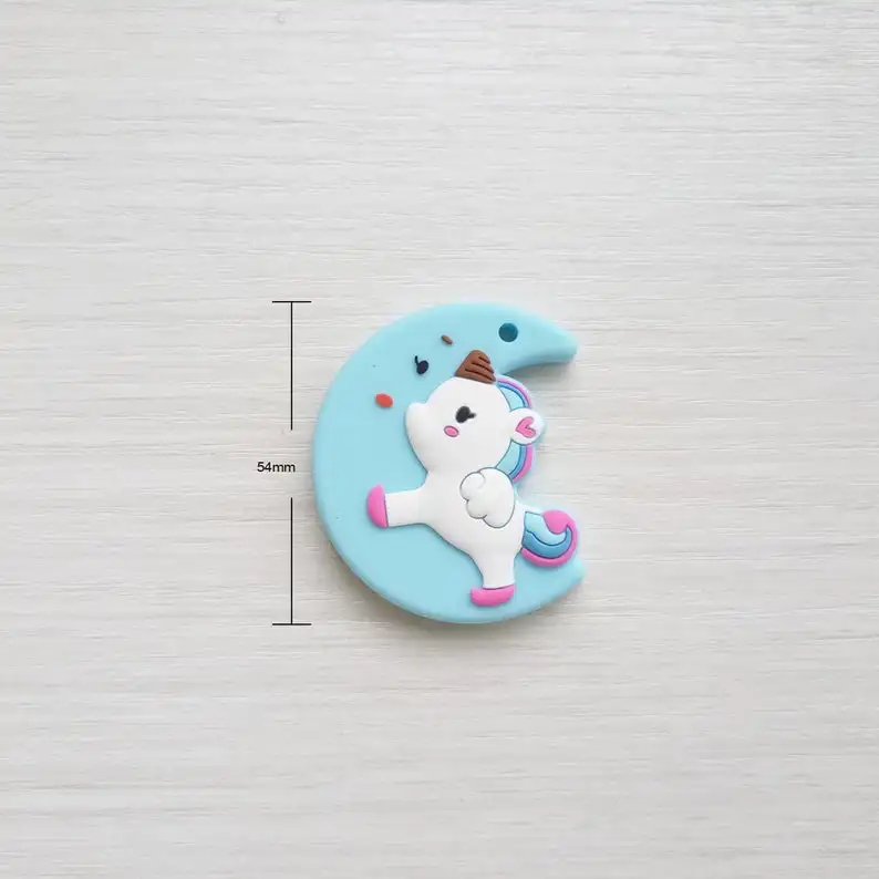 Пищевой силиконовый Прорезыватель для зубов Moon Unicorn детский Прорезыватель Прорезыватели для зубов DIY Ожерелье Подвеска