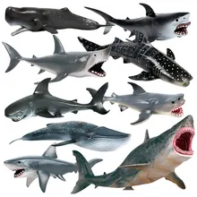 Simulação de vida marinha modelo de animais brinquedo gigante dente tubarão assassino baleia azul baleia animal tubarão modelo de brinquedo educativo meninos presentes