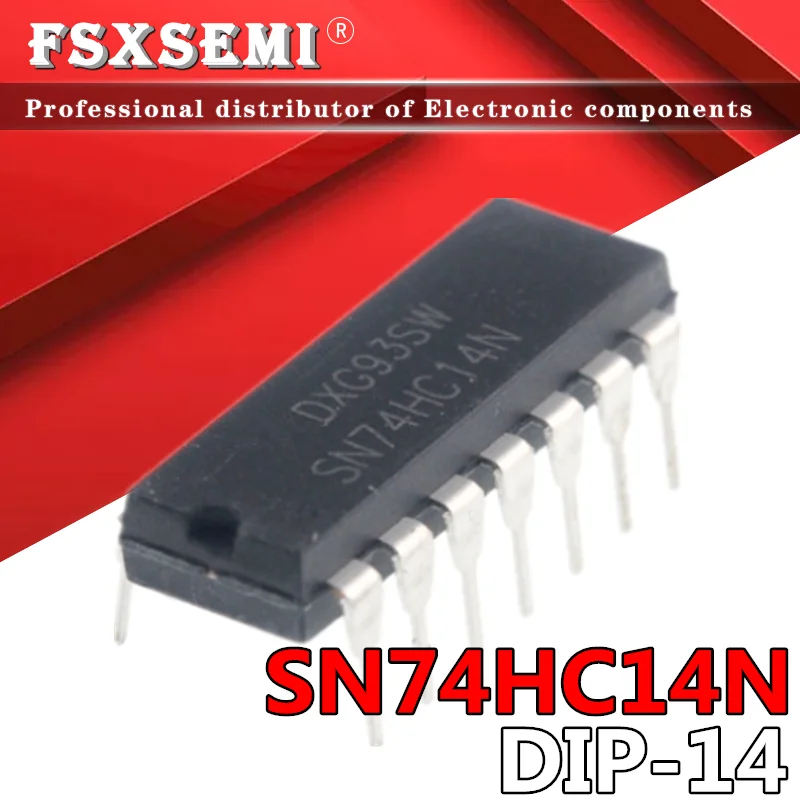 

100pcs NEW SN74HC14N DIP-14 74HC14 74HC14N HEX SCHMITT-TRIGGER INVERTERS IC