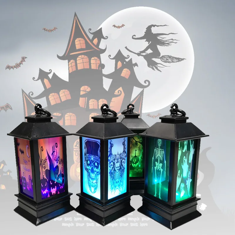 

Halloween LED Colorful Gradient Light Skull Pumpkin Lanterns Night Light Parties Decoration Props Lighthouse Light