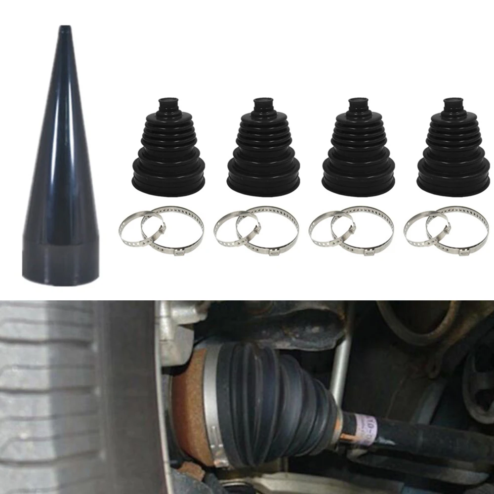 2X UNIVERSAL STRETCH DRIVESHAFT CV JOINT BOOT KIT GAITER AND A FITTING CONE 