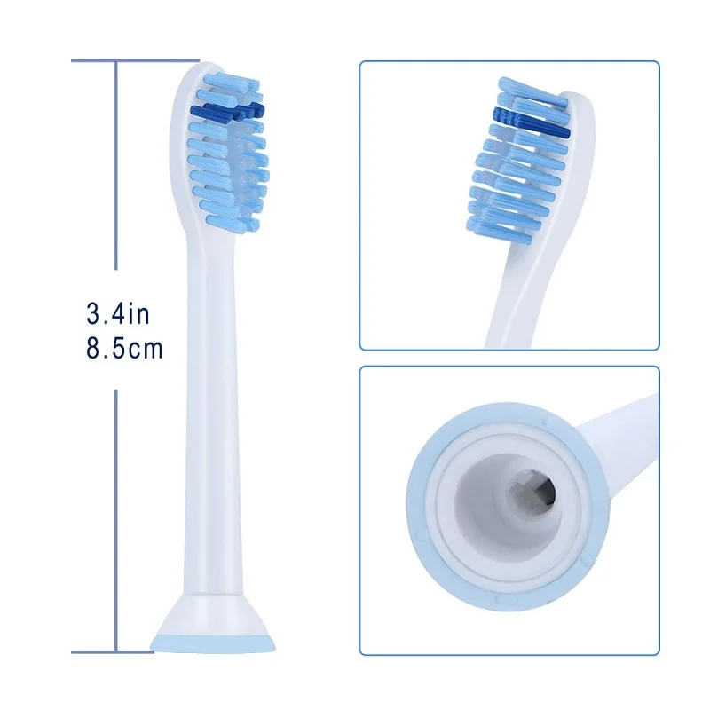 4 шт. HX6054 сменные насадки для зубных щеток для Philips Sonicare Чувствительная Чистая электрическая зубная щетка умная Выцветшая щетина