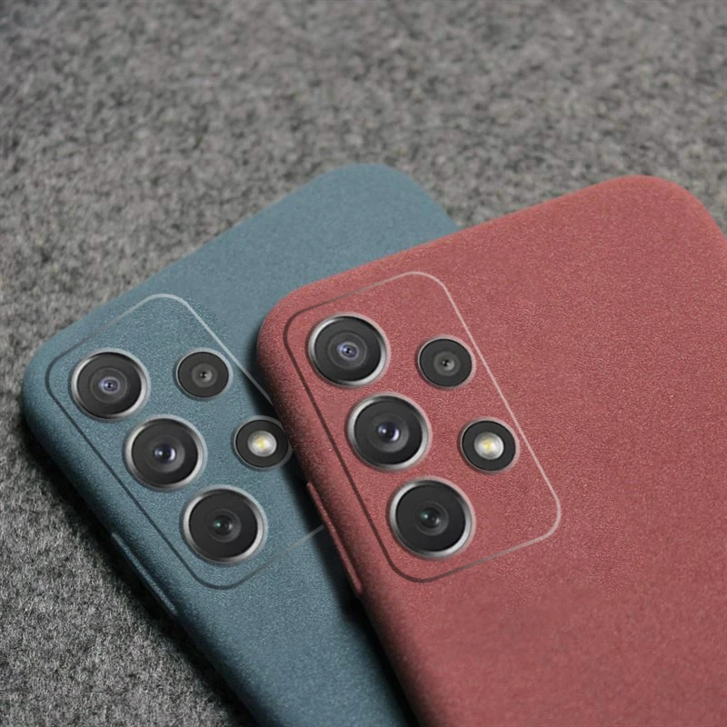 Sandstone Solid Plain Matte Silicone Phone Case For Samsung A52 A72 5G A82 S21 Ultra S20 FE A31 A51 A71 Note 20 Ultra Back Cover