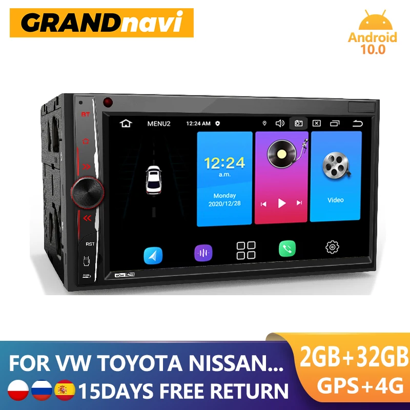 GRANDnavi Android Car Radio 2din GPS Auto Multimedia Player 2 Din Wifi Navigation Autoradio 7